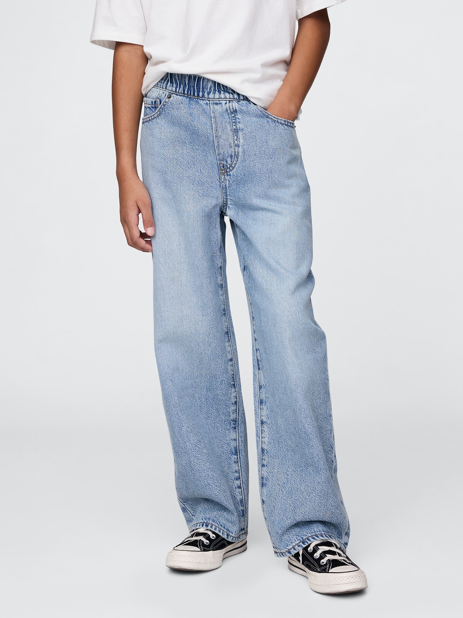 Детские джинсы Gap Kids UltraSoft Pull-On Baggy Jeans — фото 3