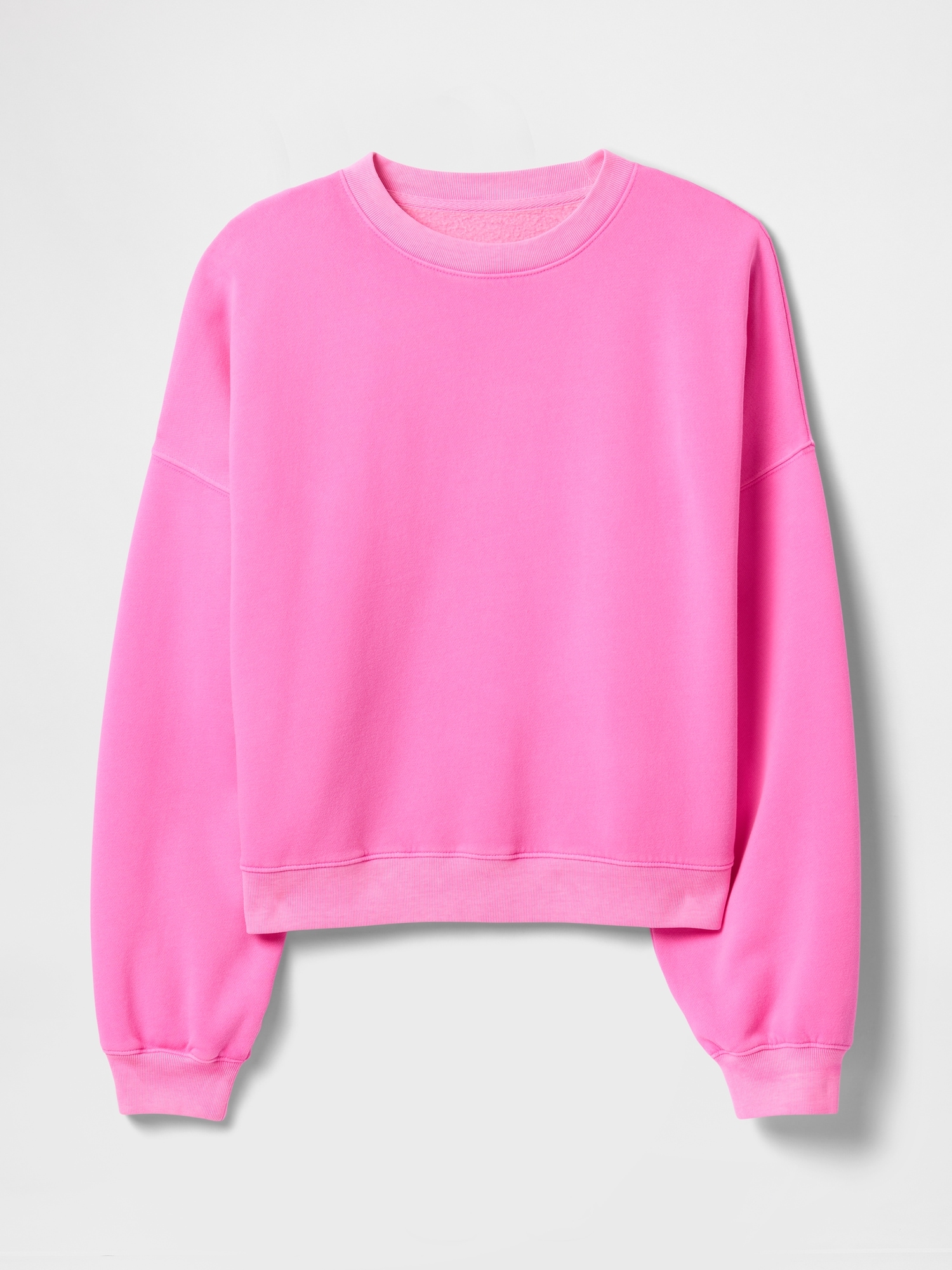 Gap Vintagesoft Wedge Crewneck Sweatshirt In Standout Pink