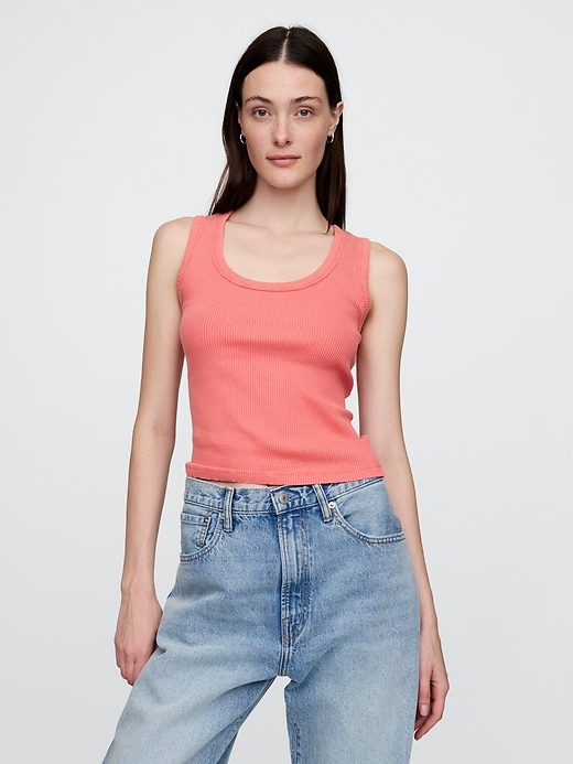Image number 1 showing, Rib Scoop Tank Top