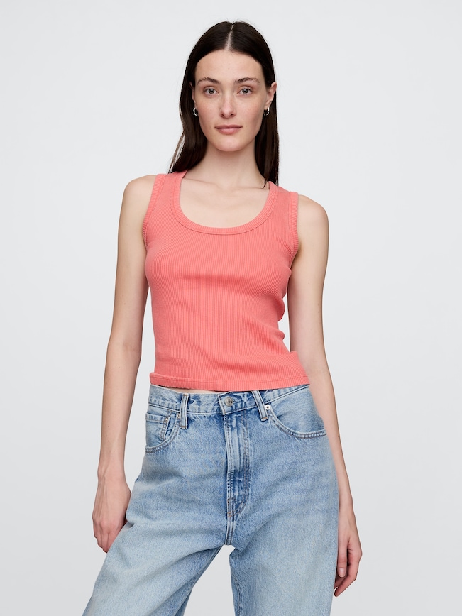 Rib Scoop Tank Top
