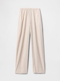 Linen-Blend Easy Wide-Hem Pants