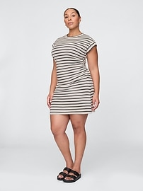 Modern Rib Ruched Mini Dress