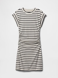 Modern Rib Ruched Mini Dress