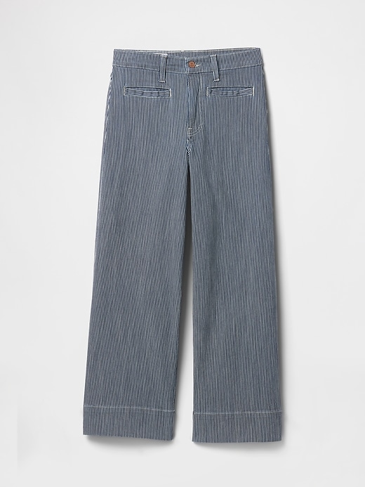 Image number 5 showing, High Rise Stride Wide-Leg Ankle Jeans