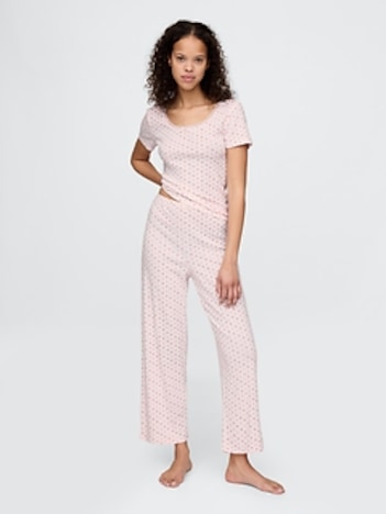 Pointelle Crop PJ Pants
