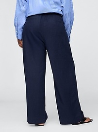 365 High Rise Linen-Blend Trousers