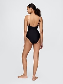 Tie-Knot Cutout Wrap One-Piece Swimsuit