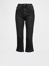 High Rise Cropped Capri Jeans