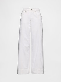 High Rise Stride Wide-Leg Ankle Jeans