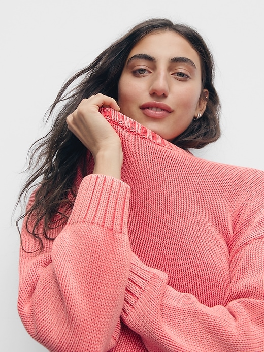 Image number 6 showing, 100% Cotton Relaxed Sweater