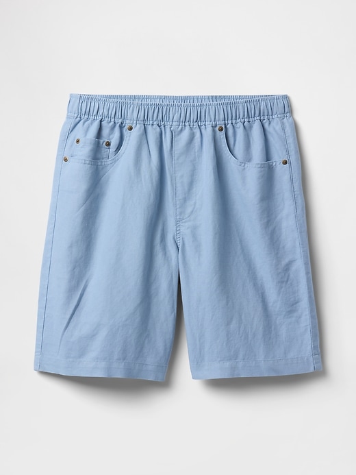 Image number 6 showing, 9" Linen-Cotton Easy Shorts