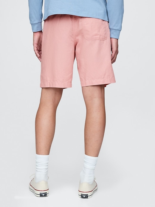 Image number 4 showing, 9" Linen-Cotton Easy Shorts