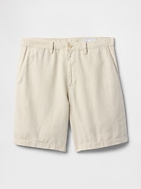 8" Linen-Cotton Shorts