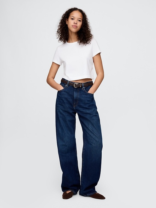 Cotton Jersey Cropped T-Shirt