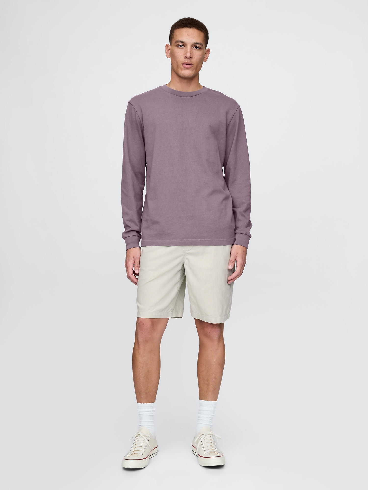 9" Linen-Cotton Easy Shorts