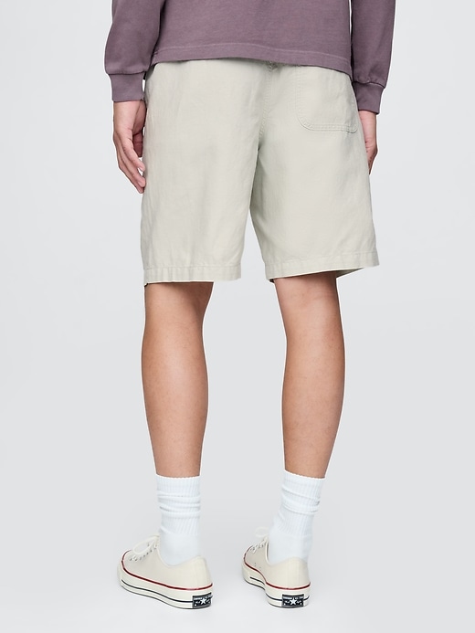 Image number 4 showing, 9" Linen-Cotton Easy Shorts