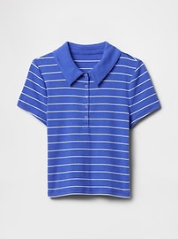 Modern Rib Cropped Polo Shirt