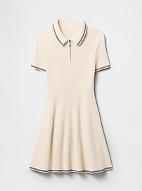 Polo Sweater Rib Mini Dress