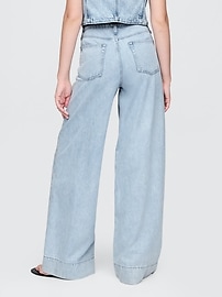 Mid Rise UltraSoft Denim Baggy Trousers