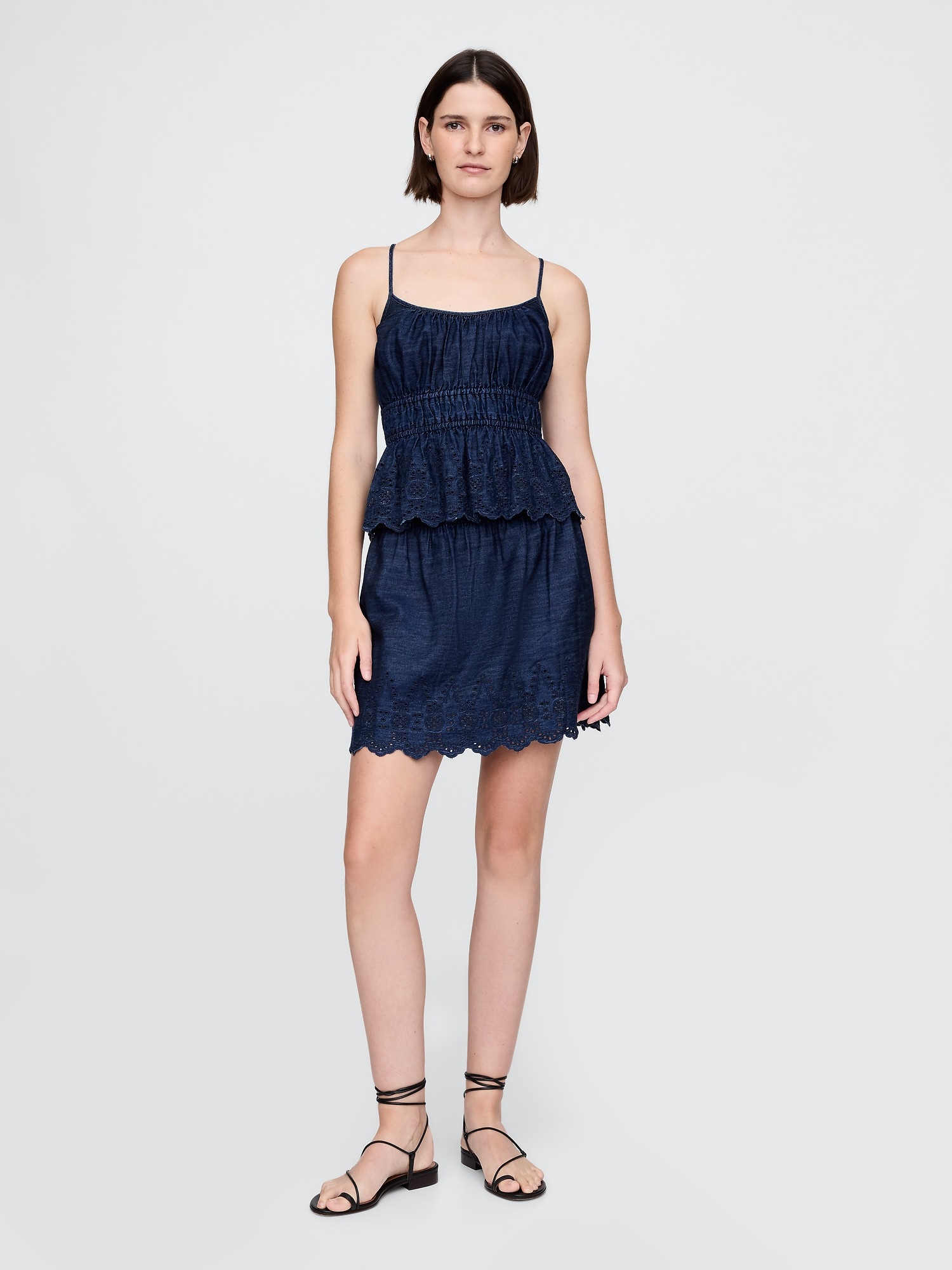 Женские юбки Gap Eyelet Denim Mini Skirt