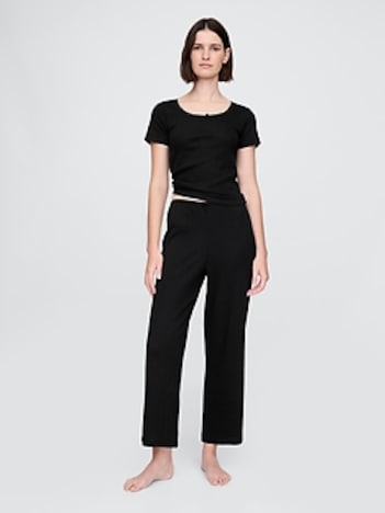Pointelle Crop PJ Pants