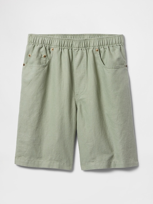Image number 6 showing, 9" Linen-Cotton Easy Shorts