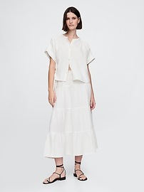 Crinkle Gauze Dolman Shirt