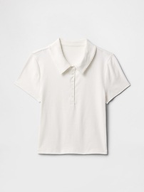 Modern Rib Cropped Polo Shirt