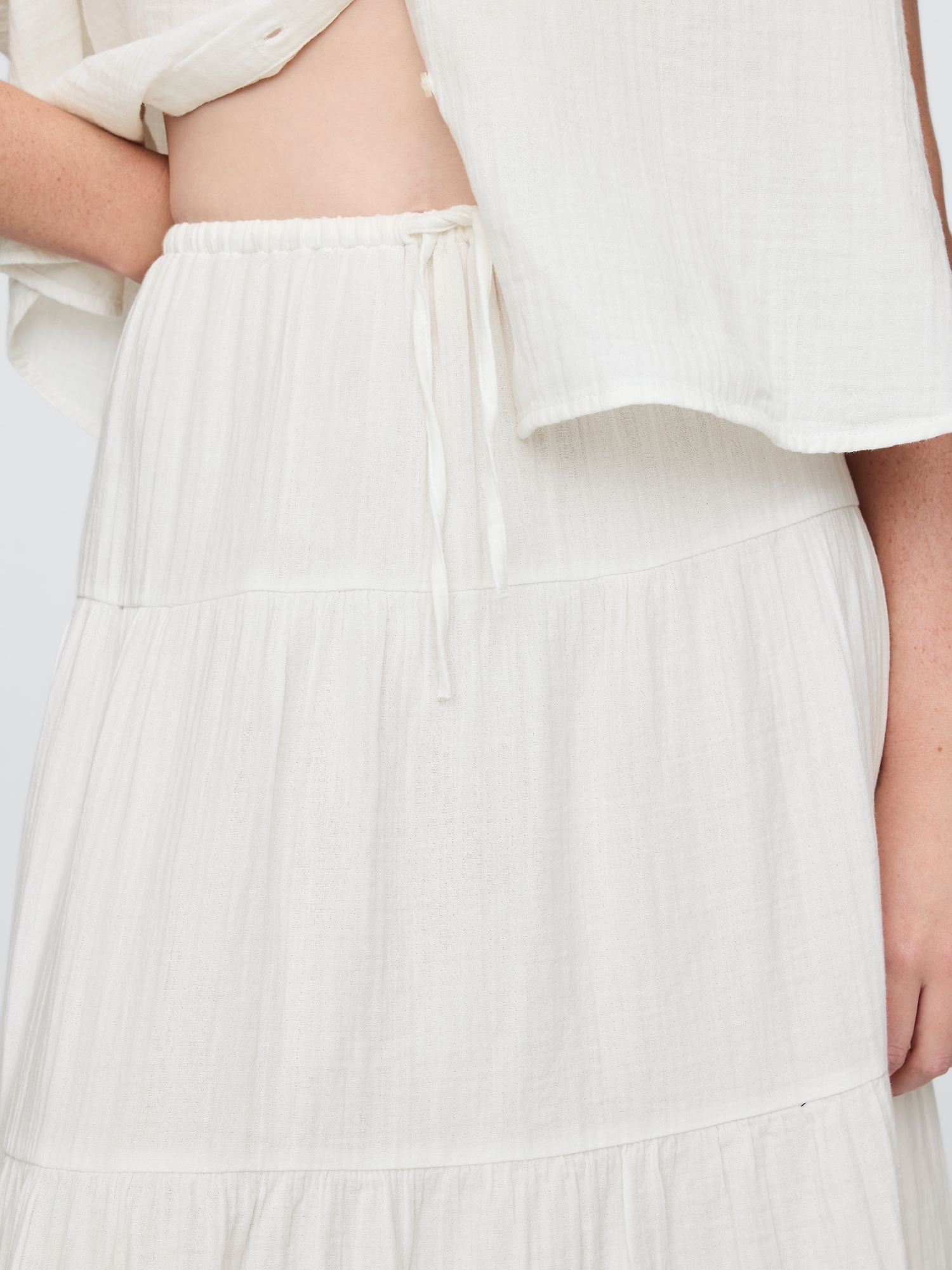 Женские юбки Gap Cotton Gauze Tiered Maxi Skirt — фото 3