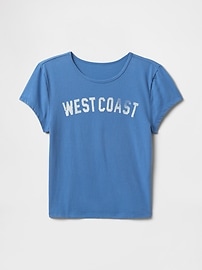Cotton Jersey Graphic Shrunken T-Shirt