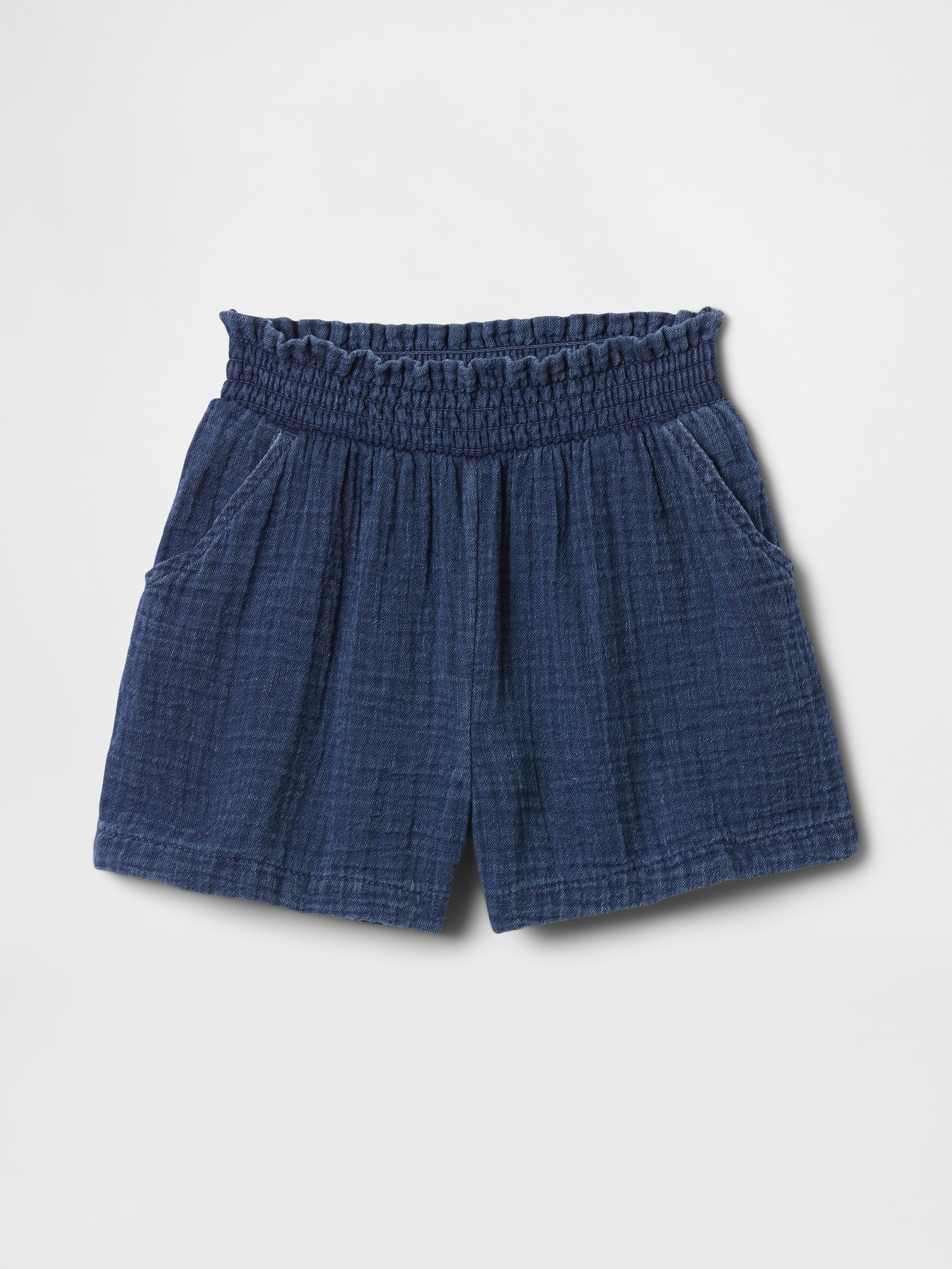 Baby & Toddler Crinkle Gauze Denim Pull-On Shorts
