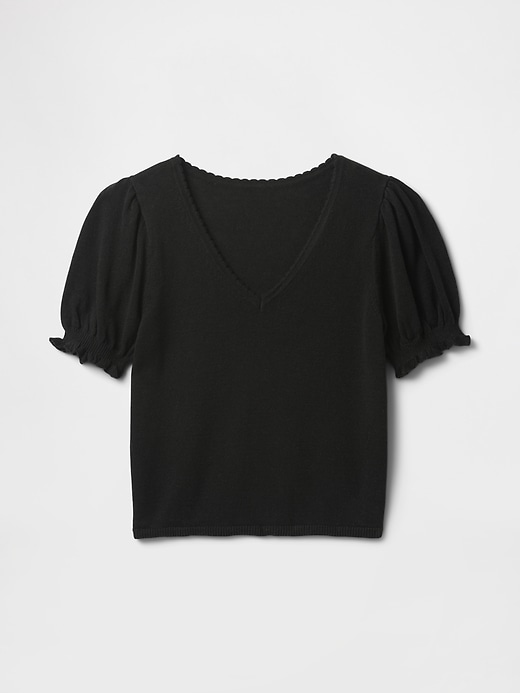 Image number 5 showing, Linen-Blend Puff-Sleeve Top