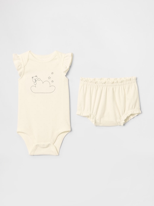 Image number 1 showing, Baby Supima® Bear Bodysuit Outfit Set