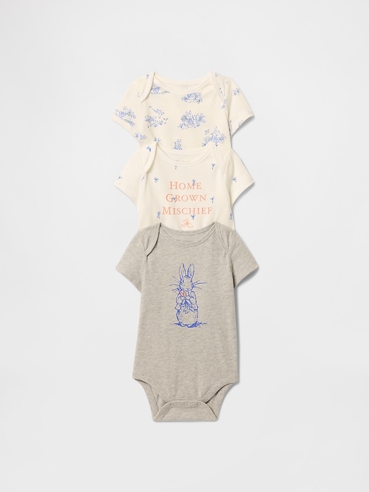 Image number 1 showing, Baby Peter Rabbit™ First Favorites Organic Cotton Bodysuit (3-Pack)