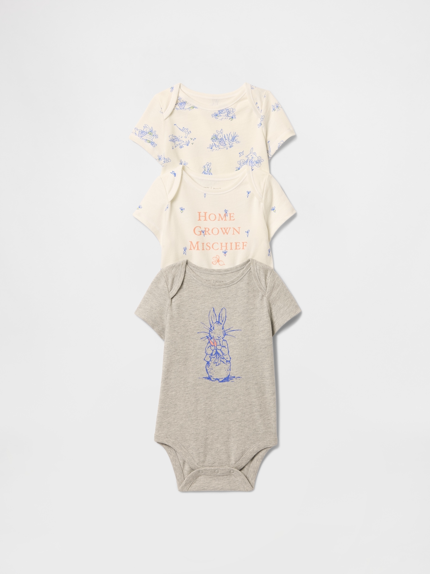 Baby Peter Rabbit™ First Favorites Organic Cotton Bodysuit (3-Pack)