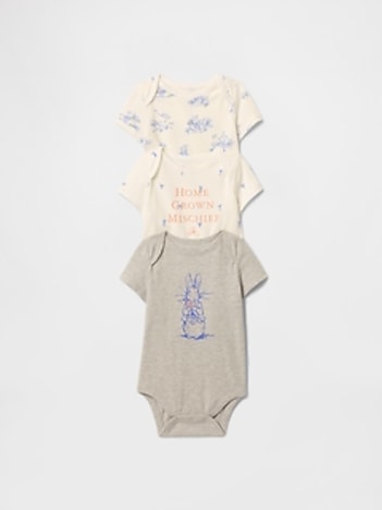 Baby Peter Rabbit™ First Favorites Organic Cotton Bodysuit (3-Pack)