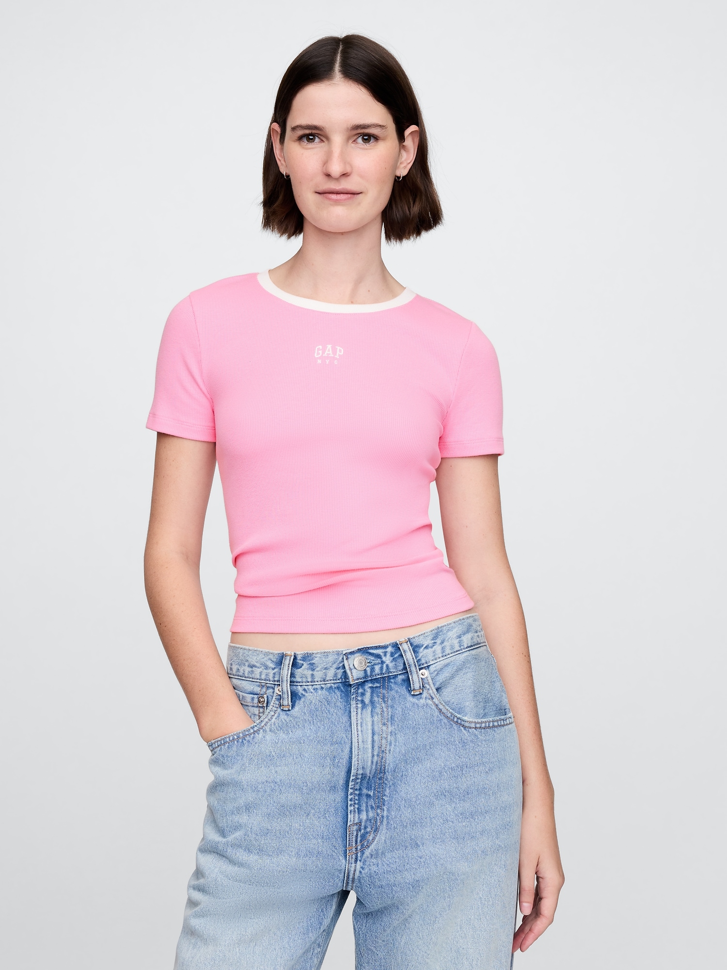Modern Cropped Logo T-Shirt