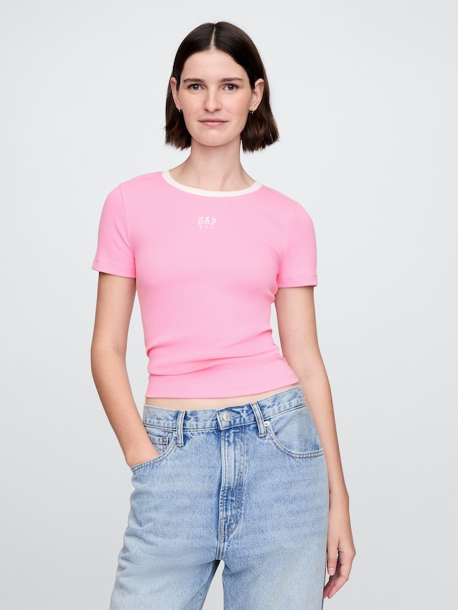 Modern Cropped Logo T-Shirt