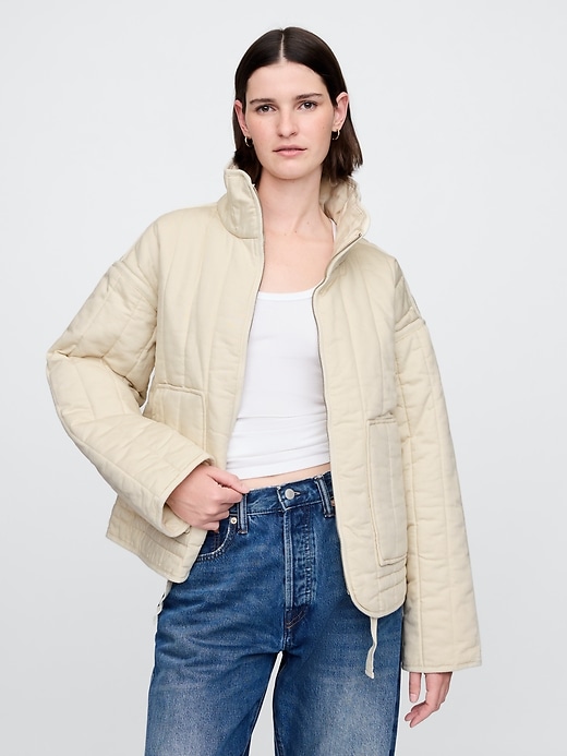 Image number 1 showing, Oversized Quilted Liner Jacket