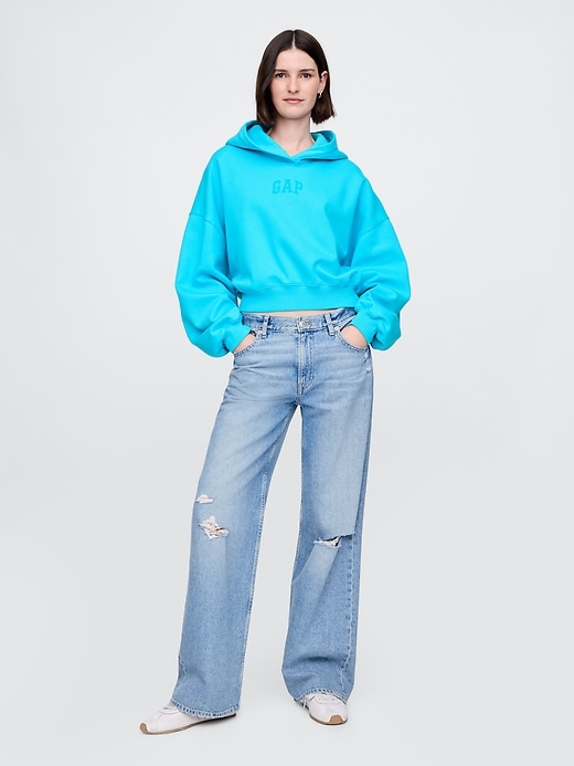 Image number 3 showing, VintageSoft Arch Logo Cropped Hoodie