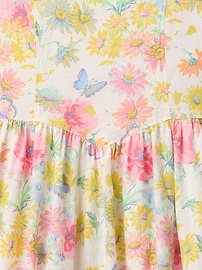 Kids Linen-Cotton Floral Dress