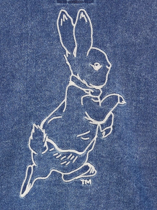 Image number 4 showing, Baby Peter Rabbit™ Knit Denim Shawl Cardigan