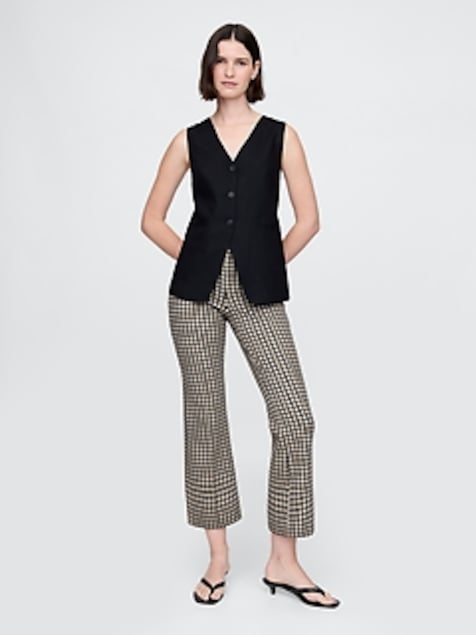 High Rise Ponte Crop Kick Pants