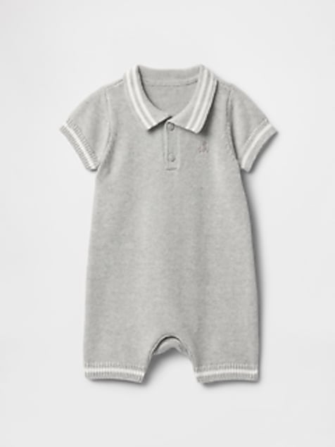 Baby Sweater Polo Shorty One-Piece
