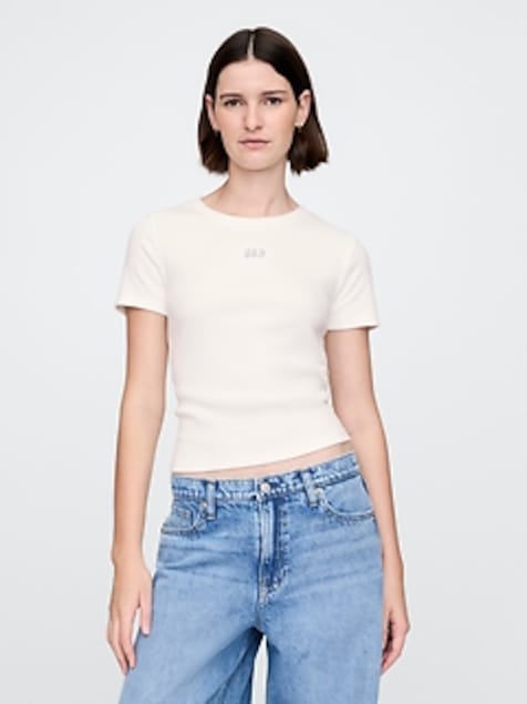 Modern Logo Crop T-Shirt