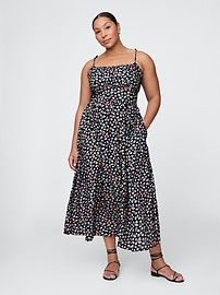 Tie-Strap Cami Midi Dress