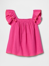 Baby & Toddler Denim Ruffle Top