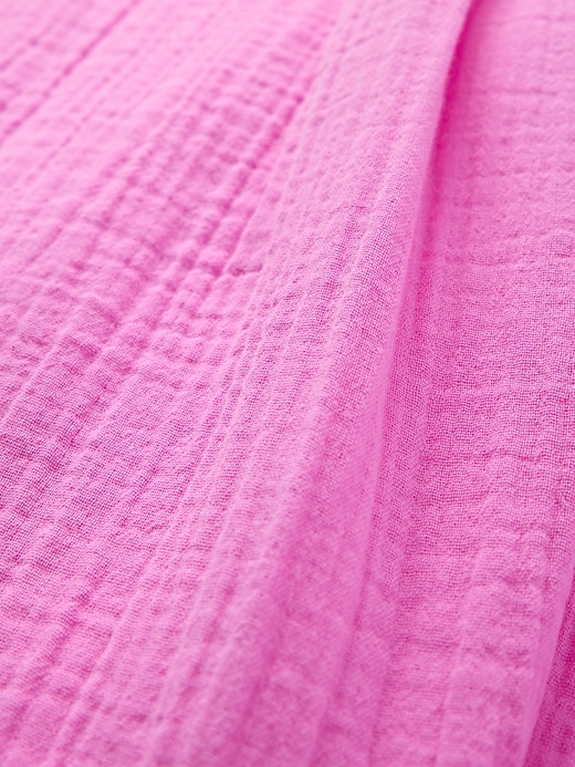 Image number 8 showing, Crinkle Gauze Easy Barrel Pants
