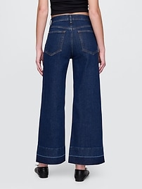 High Stride Wide-Leg Ankle Jeans