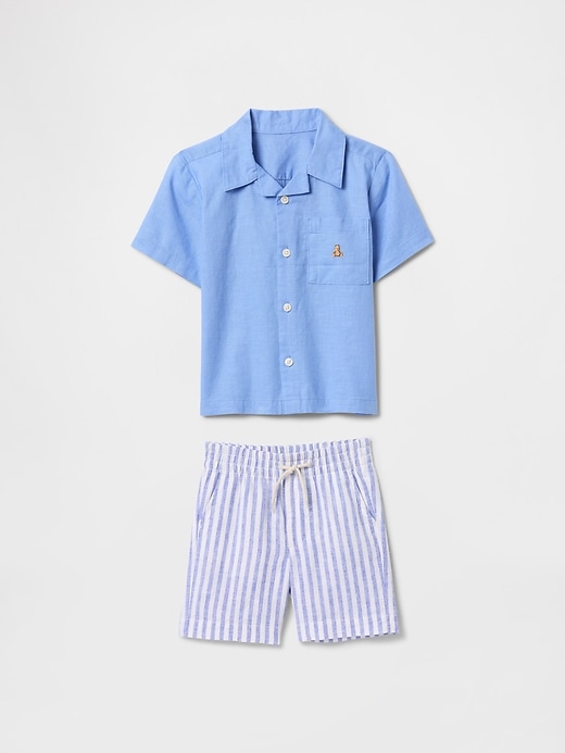 Image number 2 showing, Baby & Toddler Linen-Cotton Cabana Set